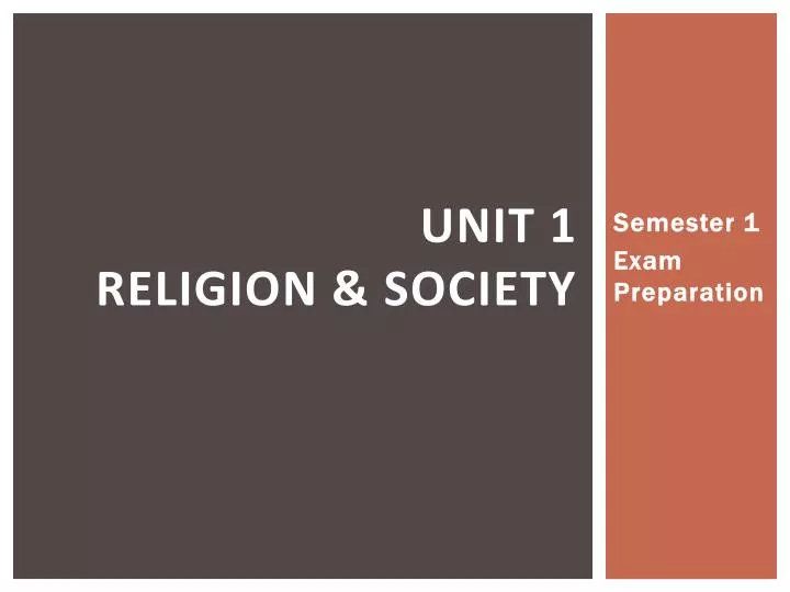 unit 1 religion society