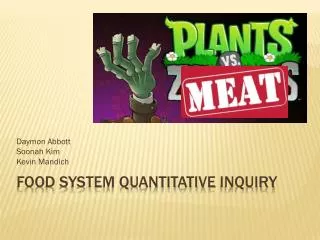 Food System Quantitative InQuiry