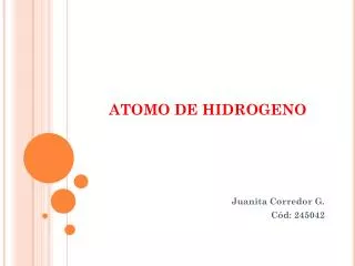 atomo de hidrogeno