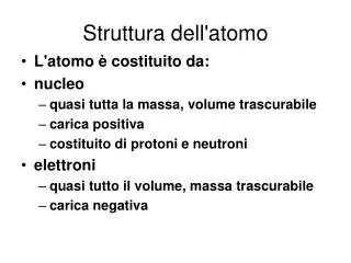 struttura dell atomo