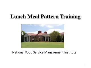 Lunch Meal Pattern Training