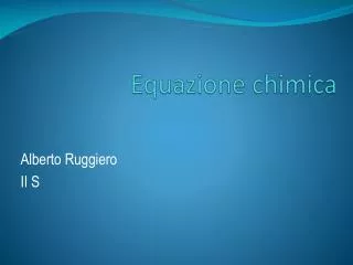 equazione chimica