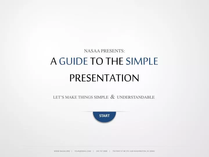 a guide to the simple presentation