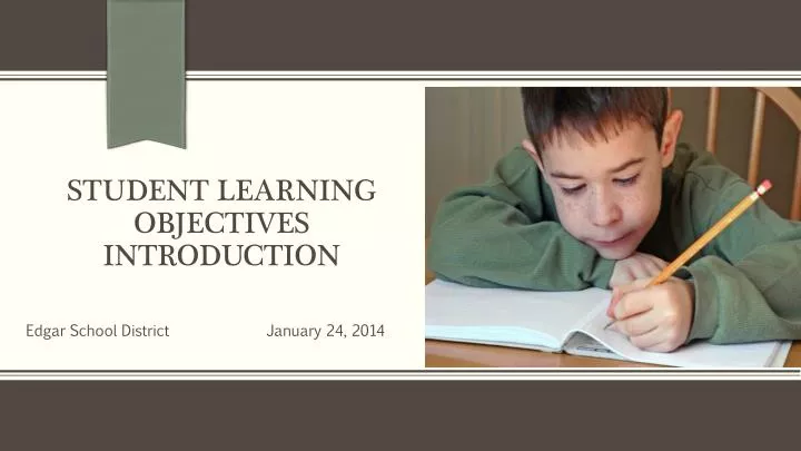 student learning objectives introduction