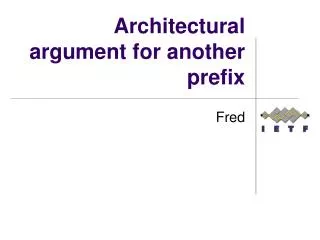 Architectural argument for another prefix