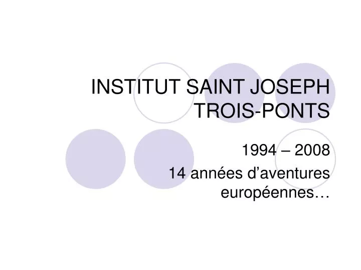 institut saint joseph trois ponts