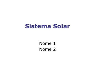 sistema solar