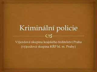krimin ln policie