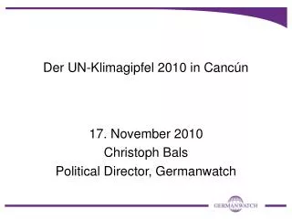 der un klimagipfel 2010 in canc n