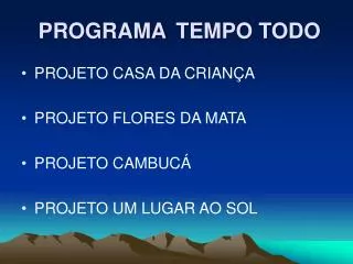 programa tempo todo