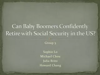 Can Baby Boomers Confidently Retire with Social Security in the US?