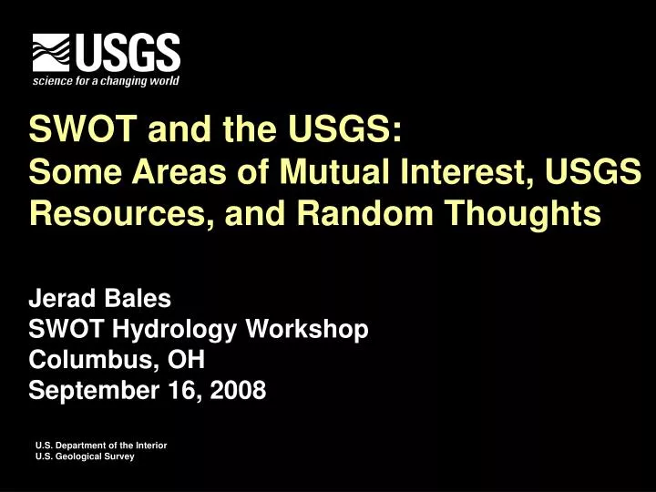 swot and the usgs some areas of mutual interest usgs resources and random thoughts