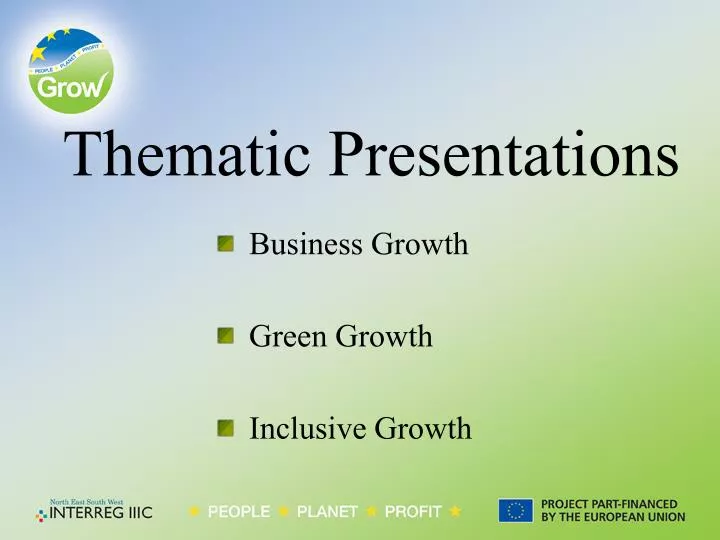 thematic presentations