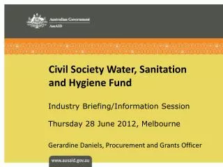 Civil Society Water, Sanitation and Hygiene Fund