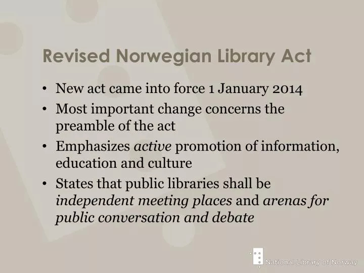 revised norwegian library act