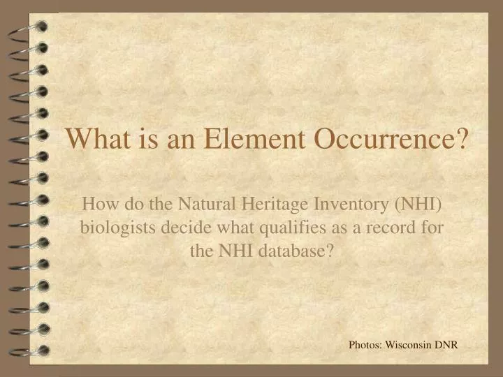 what is an element occurrence