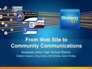 From Web Site to Community Communications