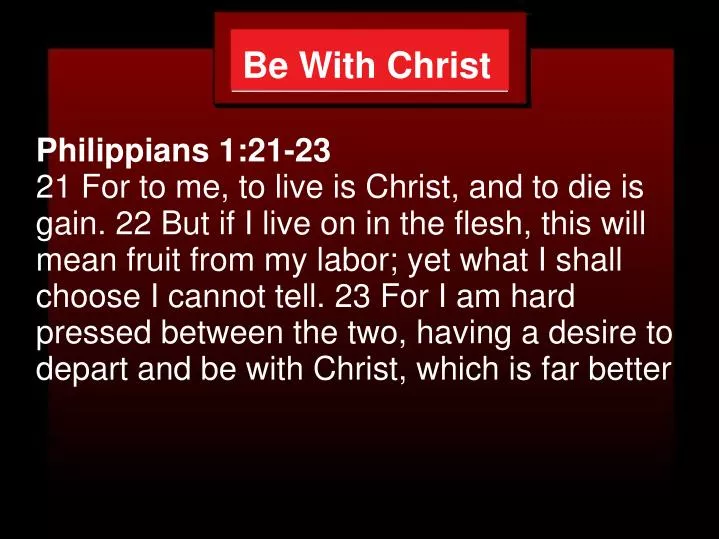be with christ