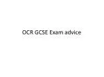 OCR GCSE Exam advice - slide 1