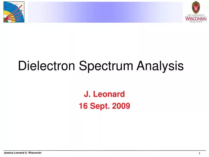 dielectron spectrum analysis