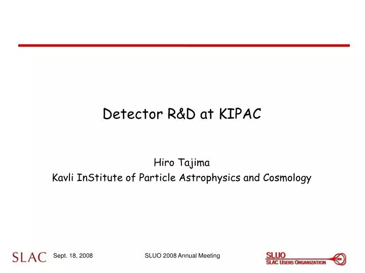 detector r d at kipac