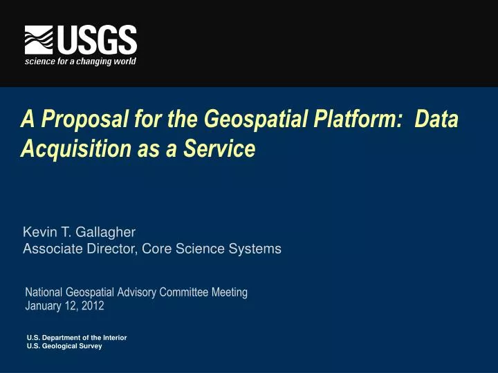 a proposal for the geospatial platform data acquisition as a service