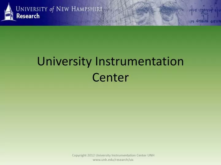 university instrumentation center
