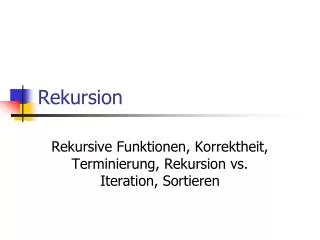 rekursion