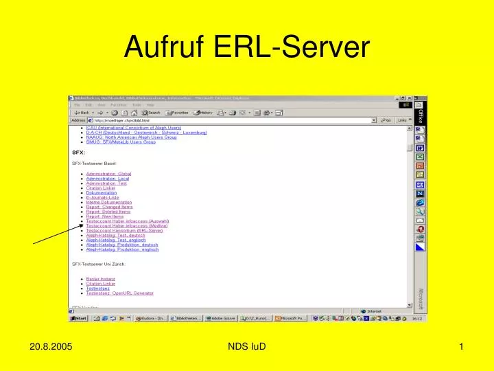 aufruf erl server