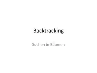 backtracking