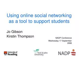 Using online social networking as a tool to support students