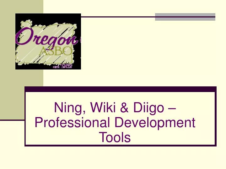 ning wiki diigo professional development tools
