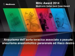 Mitic Award 2014 M edtronic It al i an best C ase Award