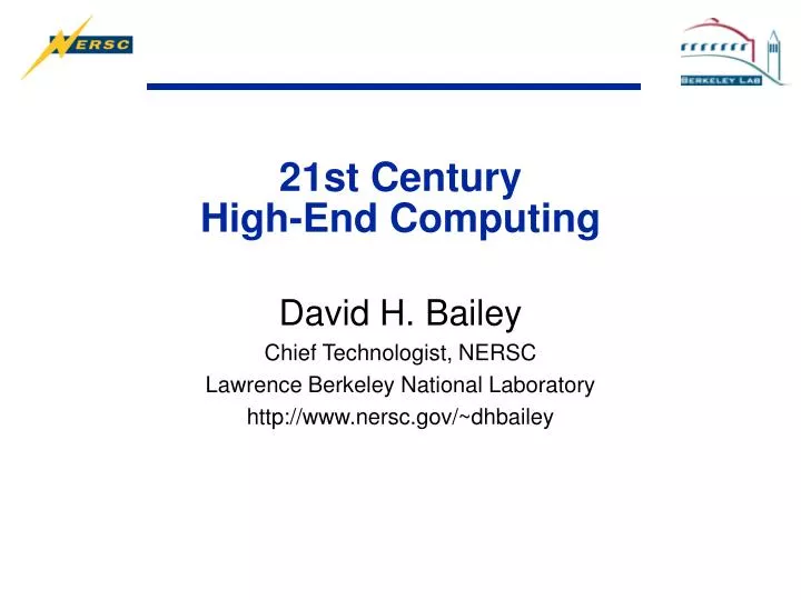 21st century high end computing