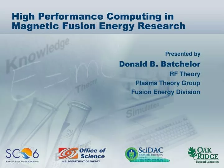 high performance computing in magnetic fusion energy research