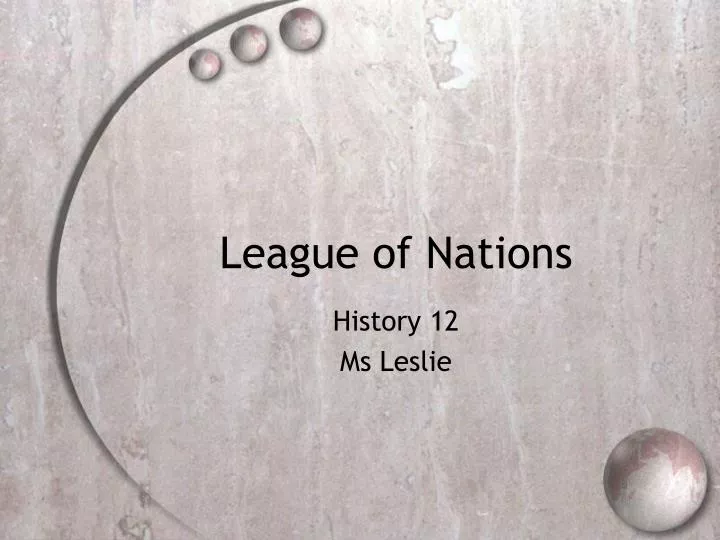 league of nations