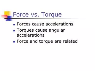 force vs torque