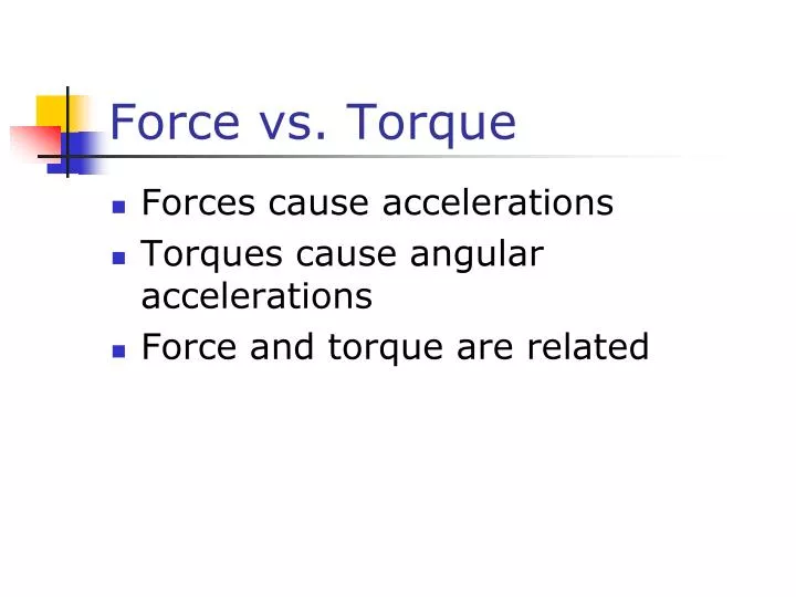 force vs torque