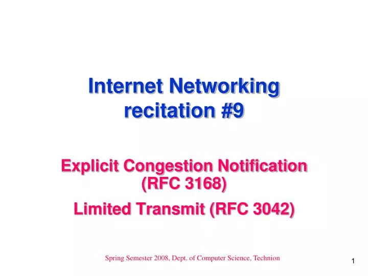 internet networking recitation 9