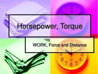 Horsepower, Torque