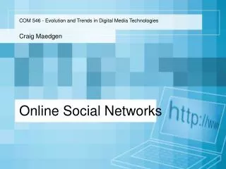 Online Social Networks