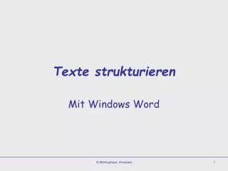 texte strukturieren
