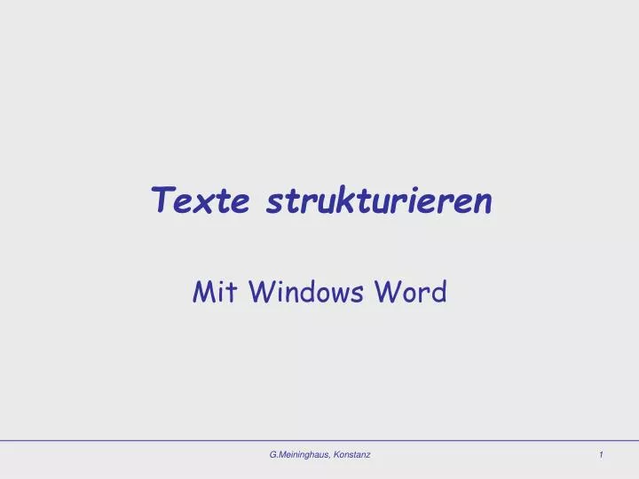 texte strukturieren