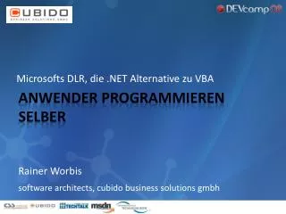 microsofts dlr die net alternative zu vba