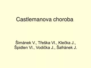 castlemanova choroba