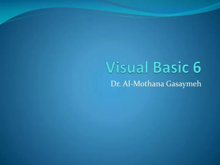 visual basic 6