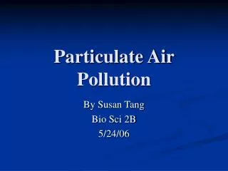 particulate air pollution