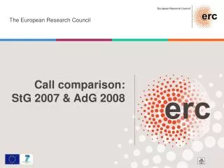 Call comparison: StG 2007 &amp; AdG 2008
