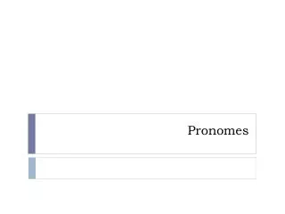 pronomes