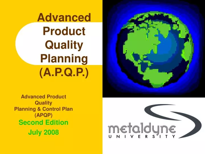advanced product quality planning a p q p